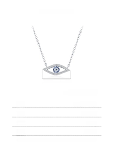 Dettagli tecnici e dimensioni della collana occhio in argento sterling 925