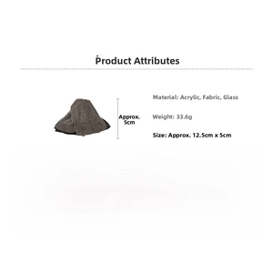 Detail showing acrylic hair claw clip dimensions and grid texture with 33.6g weight info