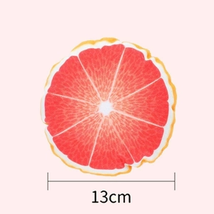 Jouet sonore en peluche pour chien motif tranche d'orange de 13cm de diamètre
