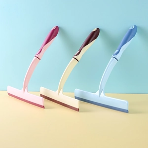 Non-slip window squeegee cleaner for home tile and car glass cleaning in three colors