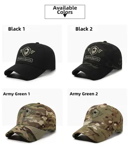 Four colors of outdoor camouflage baseball caps with fashion sports shield embroidery