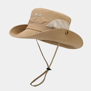 Atmungsaktiver Outdoor Sonnenhut mit breiter Krempe und verstellbarem Kinnriemen