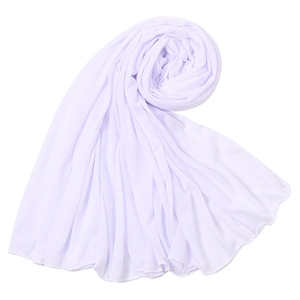 Close-up of soft lightweight jersey headscarf with smooth fabric texture and draped folds