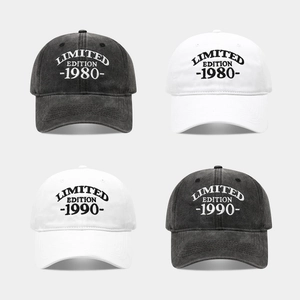 Casquette De Baseball En Coton Lavé Avec Broderie Limited Edition Rétro Réglable Sport Chapeau Hommes Femmes Décontracté