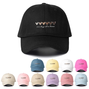 Baseball Cap Cotton Heart One Day At A Time Letter Embroidery Gradient Sun Protection Outdoor Casual Unisex