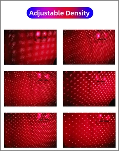 Car USB red star light projector with adjustable dot density and rotating lens head