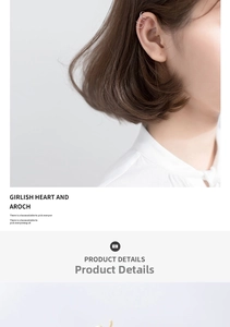 Detailed close-up of double layer silver ear cuffs on model showing non-piercing design