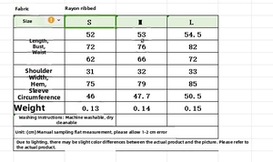 Tabla de tallas de conjunto para mujer de pantalón de cintura alta y top asimétrico