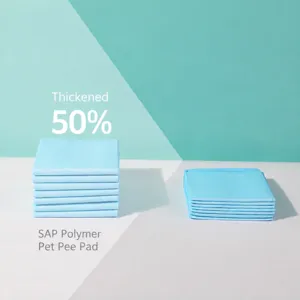 Detailvergelijking van 50% dikkere trainingsmat voor huisdieren met SAP-polymeer