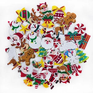 Christmas Embroidered Patches Cute Cartoon Computer Embroidery Christmas Tree Snowman Reindeer Bells Clothing Decoration Patches