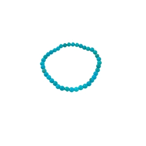 Retro turquoise beaded bracelet with geometric design and minimalist bohemian fashion style