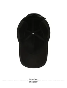 Interior view of winter baseball cap showing thick thermal lining and internal stitching