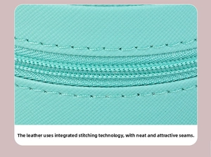 Detailed close-up of premium cross-grain PU leather jewelry box with reinforced stitching