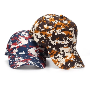 Digital camo baseball cap with pixels pattern for sun protection and outdoor activities