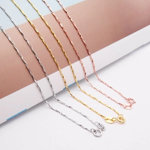 Elegant S925 sterling silver necklaces in silver, gold, and rose gold finishes