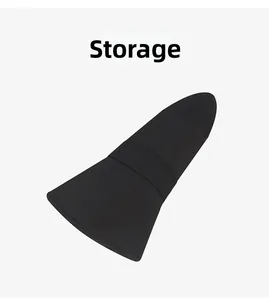 Detail shot showing the compact foldable storage state of the waterproof black sun hat