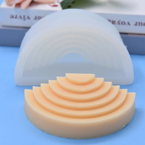Rainbow Arch Silicone Mold Stepped Semi Circle Multi Layered For Handmade Candle Soap Chocolate Cake Decorating DIY Tool