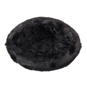 Winter thermal faux fur skull cap for men with quilted lining for outdoor warmth