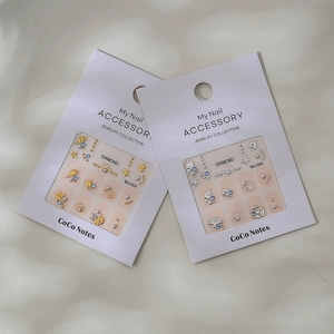 Summer beach nail art stickers featuring gold starfish shells and pearls MJ-009