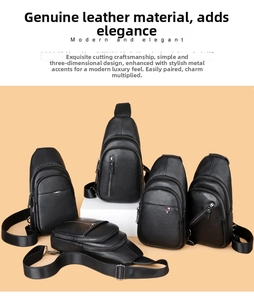 Viste dettagliate della borsa a tracolla nera in pelle martellata con zip metalliche