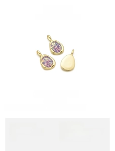 Unregelmäßige violette Opal-Tropfenanhänger mit 18K Goldbeschichtung für DIY-Schmuckbau