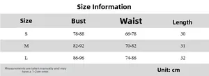 Detailed size chart for the polka dot halter neck top showing bust and waist measurements