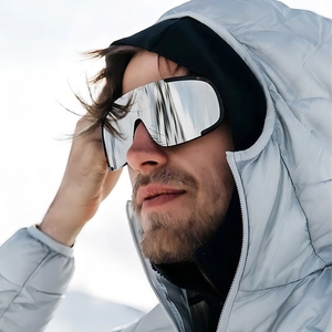 Oversized Cycling Sunglasses PC Frame UV400 Protection Windproof Shield Sports Eyewear For Outdoor Driving Fishing Unisex