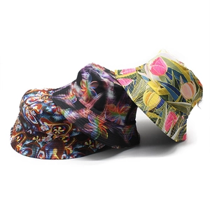 Cappello Alla Pescatora Reversibile Stampato Cotone Protezione Solare Traspirante Casual Streetwear Per Uomo Donna