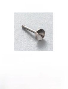Detailed view of 0.8x6mm stainless steel screw post with 3.5mm stone setting base