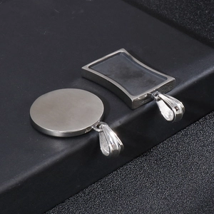 Vintage Silber Om Skelett Anhänger Halsketten in runder und rechteckiger Form