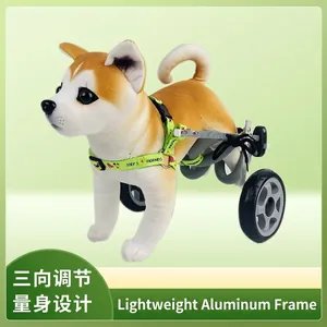 Sedia A Rotelle Regolabile Per Cani Riabilitazione Zampe Posteriori Lega Di Alluminio Supporto Per Animali Disabili