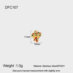 Detailed size specifications for Christmas snowman pendant in stainless steel