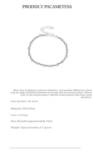 Detail of S925 sterling silver handmade twisted rope bracelet with vintage finish and tag