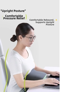 U-shaped memory foam pillow for office neck support and spinal pressure relief