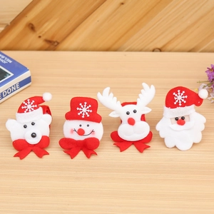 Christmas plush slap bracelets featuring Santa, snowman, reindeer and polar bear designs