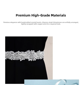 Detail of silver bridal sash featuring handcrafted crystal leaf patterns with copper wire