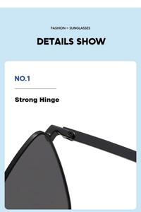 Detailed view of the strong metal hinge and durable screw on Y2K black cat eye sunglasses