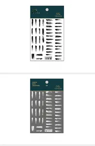 Detailed comparison of TS-1082 and TS-1083 ink-style 5D embossed nail art stickers