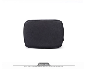 Detailed base view of black Saffiano PU leather backpack with durable stitching
