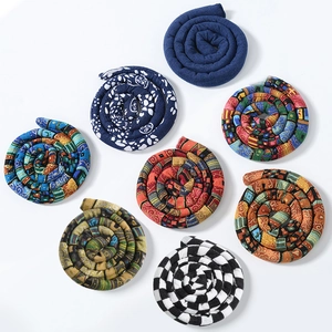 Ethnic bendable wire hair ties in diverse colorful patterns for dreadlocks and ponytails