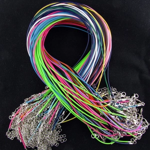 Waxed Cord Necklace Rope With Alloy Lobster Clasp And Extension Chain For DIY Jewelry Making Pendant Hanging Accessory