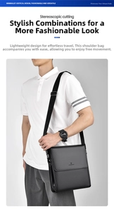 Detail of black crossbody bag featuring matte leather texture and branded embossed logo