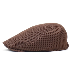 Detail shot of brown mesh fabric on a breathable sun hat for outdoor activities