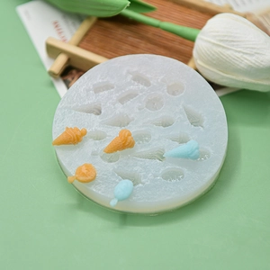 Ice Cream Popsicle Silicone Mold Round Multi Hole Fondant Chocolate Baking Mold For Cake Decoration DIY Resin Craft