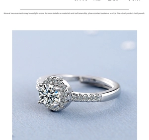 Macro shot of silver ring with halo round diamond setting and side pavé accents
