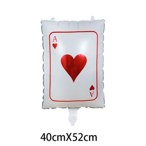 Aluminum foil playing card balloon Ace of Hearts for casino themed party decor