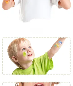 Waterproof glitter dinosaur temporary tattoo for kids with safe and colorful design