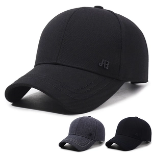 Unisex Baseball Cap Adjustable Solid Color Polyester Sun Protection Curved Brim Casual Outdoor Sport Hat With Metal Letter