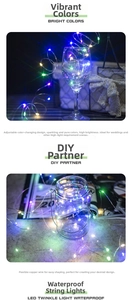 Waterproof LED copper wire fairy lights in a wine glass for festive party decor