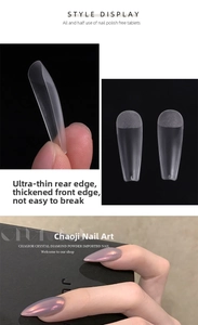 Detailed view of ultra-thin matte press-on nails with reinforced tips for durability
